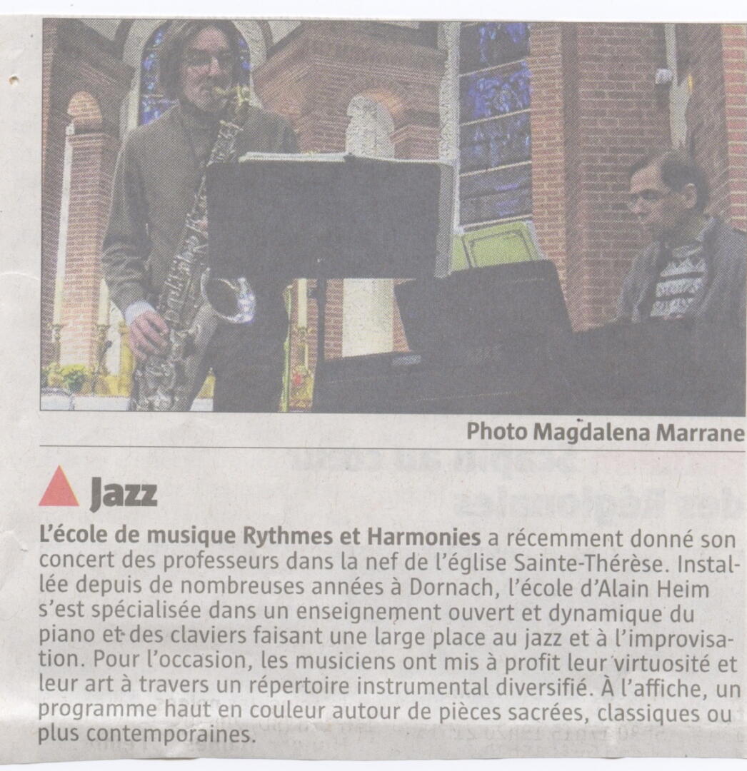 article concert des professeurs 2013 rythmes et harmonies